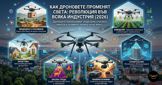 Как Дроновете Променят Света: Революция във всяка Индустрия (2026)