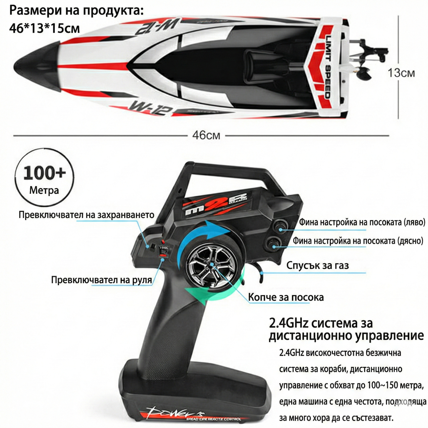 Високоскоростна RC лодка The Wave Chaser&The Wave rider 35km/h