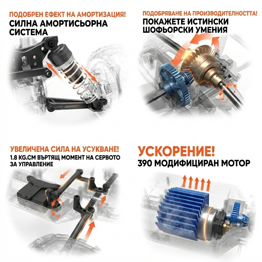 Високоскоростна количка с дистанционно управление Beast Pro 50km/h