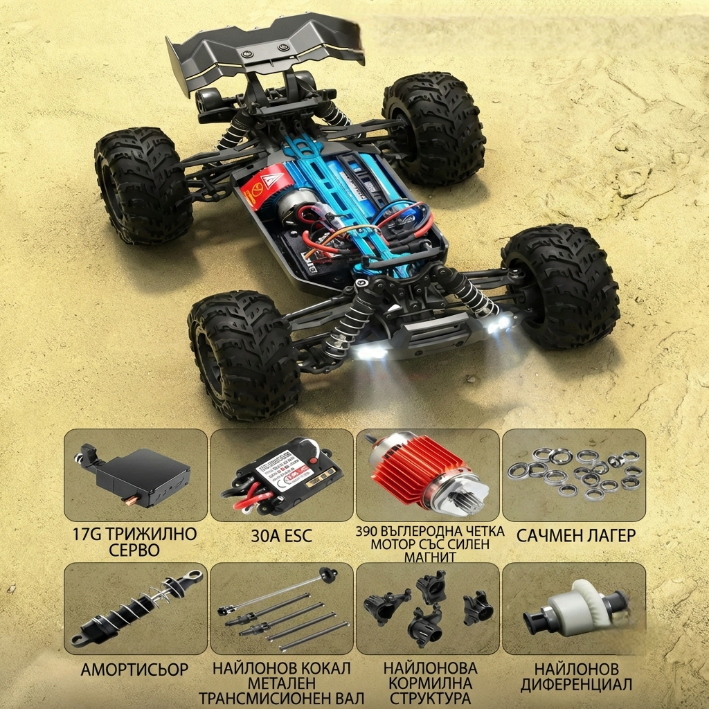 Високоскоростна количка с дистанционно управление Beast Pro 50km/h