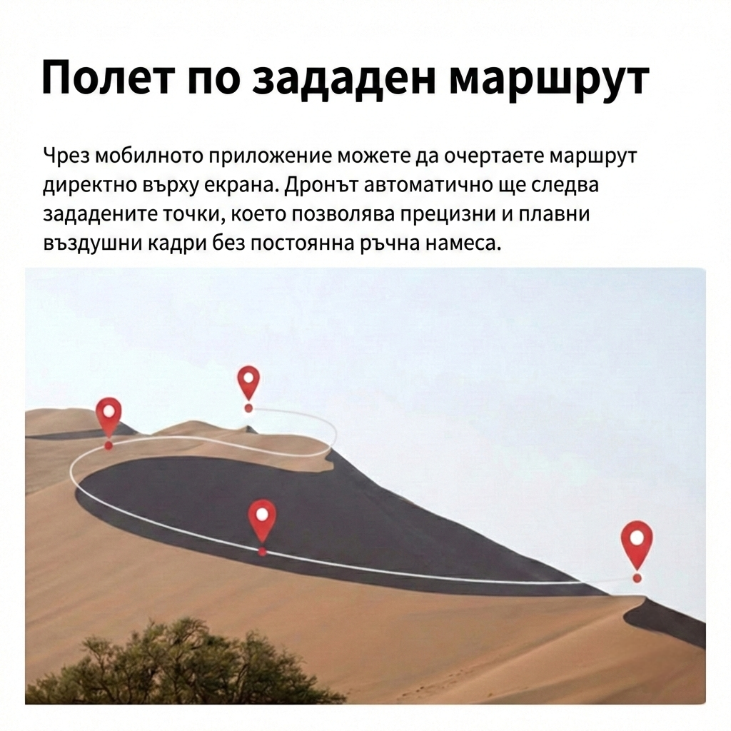 Дрон E100 - Полет по зададен маршрут