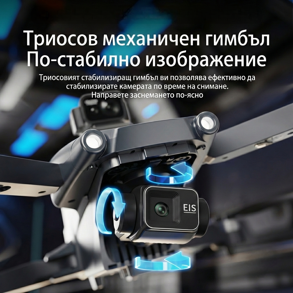 Дрон Obsidian X - Триосов механичен гимбъл