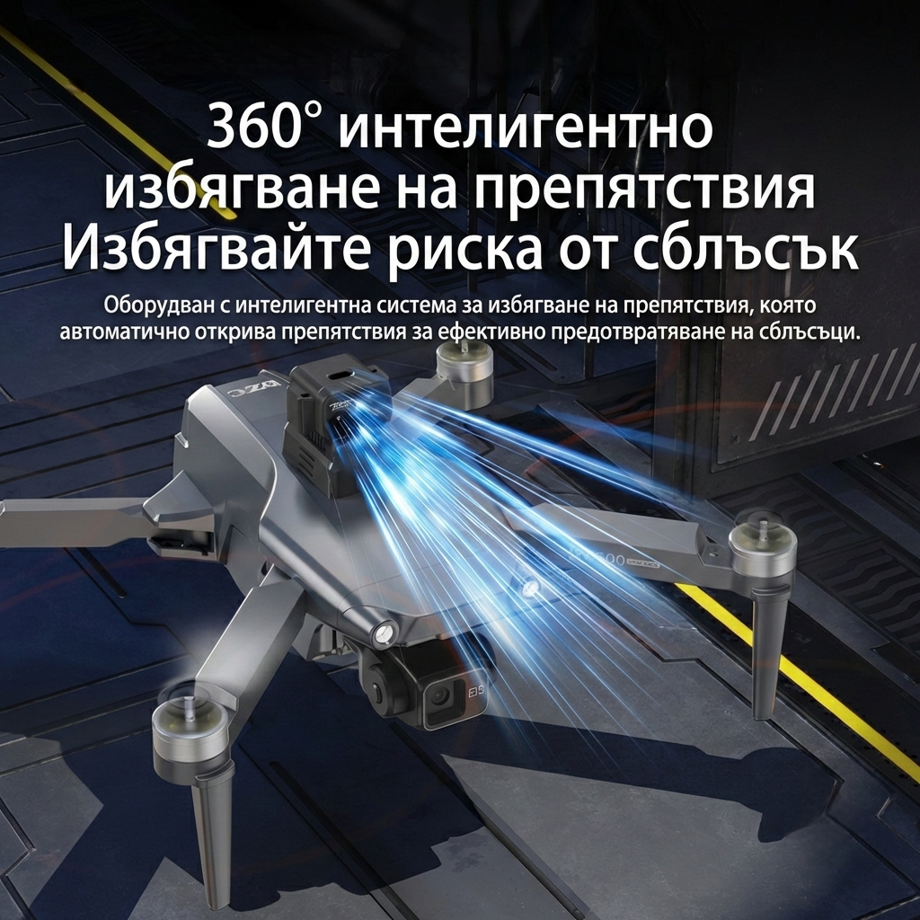 Дрон Obsidian X - 360 градуса избягване на препятствия