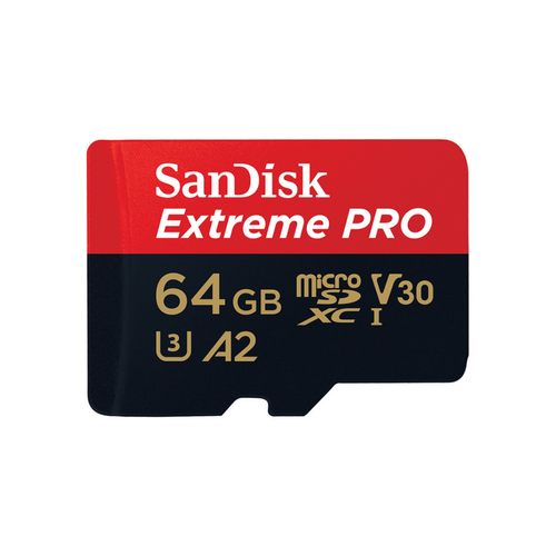 SanDisk Extreme PRO 64GB microSDXC карта памет, класове U3, V30 и A2